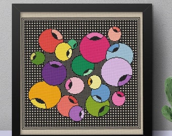 Cirkel sampler kruissteekpatroon abstracte ontwerpen kruissteek pdf-patroon modern Instant download pdf