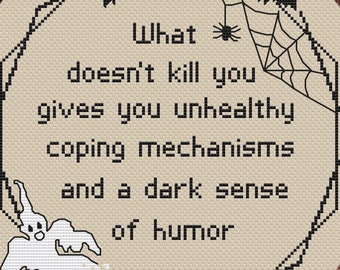 Dark sense of humor Cross Stitch Pattern,  Sarcastic Subversive Cross Stitch PDF