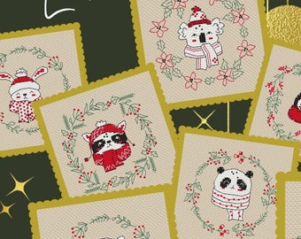 Christmas animals Cross Stitch Pattern, Xmas cross stitch pdf pattern