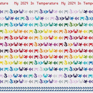 Vida marina Patrón de punto de cruz de temperatura Punto de cruz pdf descarga instantánea Patrón PDF Muestra de patrón de punto de cruz Seguimiento de temperatura