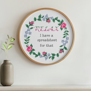 Relax Cross Stitch Pattern,  Sarcastic Snarky Cross Stitch PDF