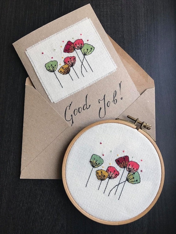Wild Flowers #1 Cross Stitch Pattern. Floral Cross Stitch Pattern