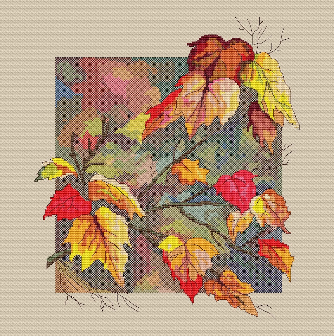 Autumn Magic Cross Stitch Pattern. Modern Cross Stitch Pattern. PDF ...