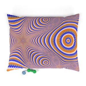 Newton's Method Fractal Orange Sunburst Dog Bed image 1