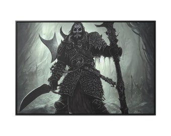 Haunted Cursed Viking Ghoul Necromancer Tracking Trapping Helpless Prey Unholy Bog Marsh Canvas Wall Decor