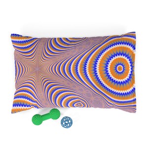 Newton's Method Fractal Orange Sunburst Dog Bed image 3