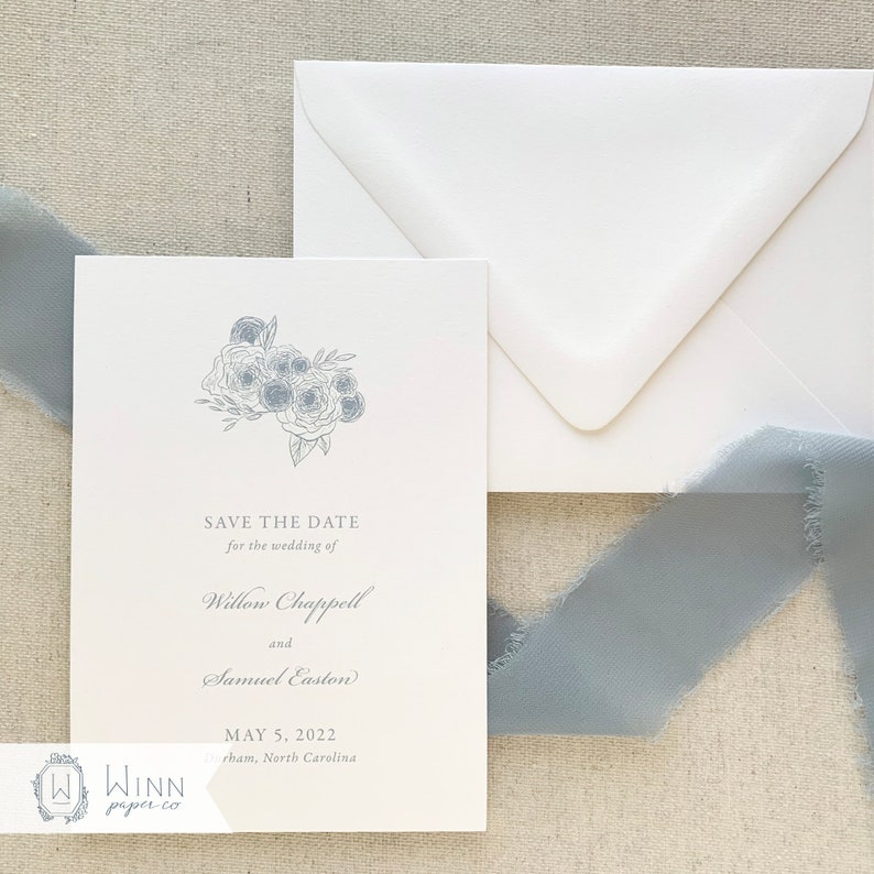 A6 Cards Peony Save the Dates Bouquet Wedding Save the Dates Floral Save the Date Cards Timeless Wedding Announcements