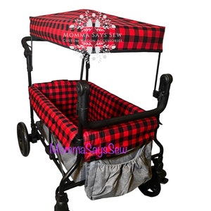 RTS Jeep Wrangler Wagon Liner and Canopy Cover, Buffalo plaid, padded, Ready to ship