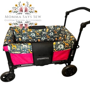 W1 Liner, Wonderfold W1 Seat,Wagon Liner. Made to order, Animal Kingdom padded seat and wagon liner