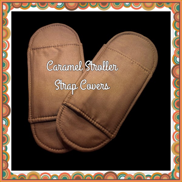 RTS Stroller Strap Covers, Dark Caramel Strap Covers for strollers or wagons