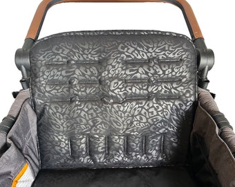 RTS W4, Luxe/Elite Seat Cover, Black Cheetah, Lightly Padded, Seat cover for W4 luxe/elite Single or Pair, Keenz option