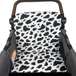 RTS W4 or W2 Luxe/Elite Seat Cover, Cow Theme, Gender Neutral, Lightly Padded,Seat cover for W4, Single Wagon Seat cover,M1, Larktale, Keenz