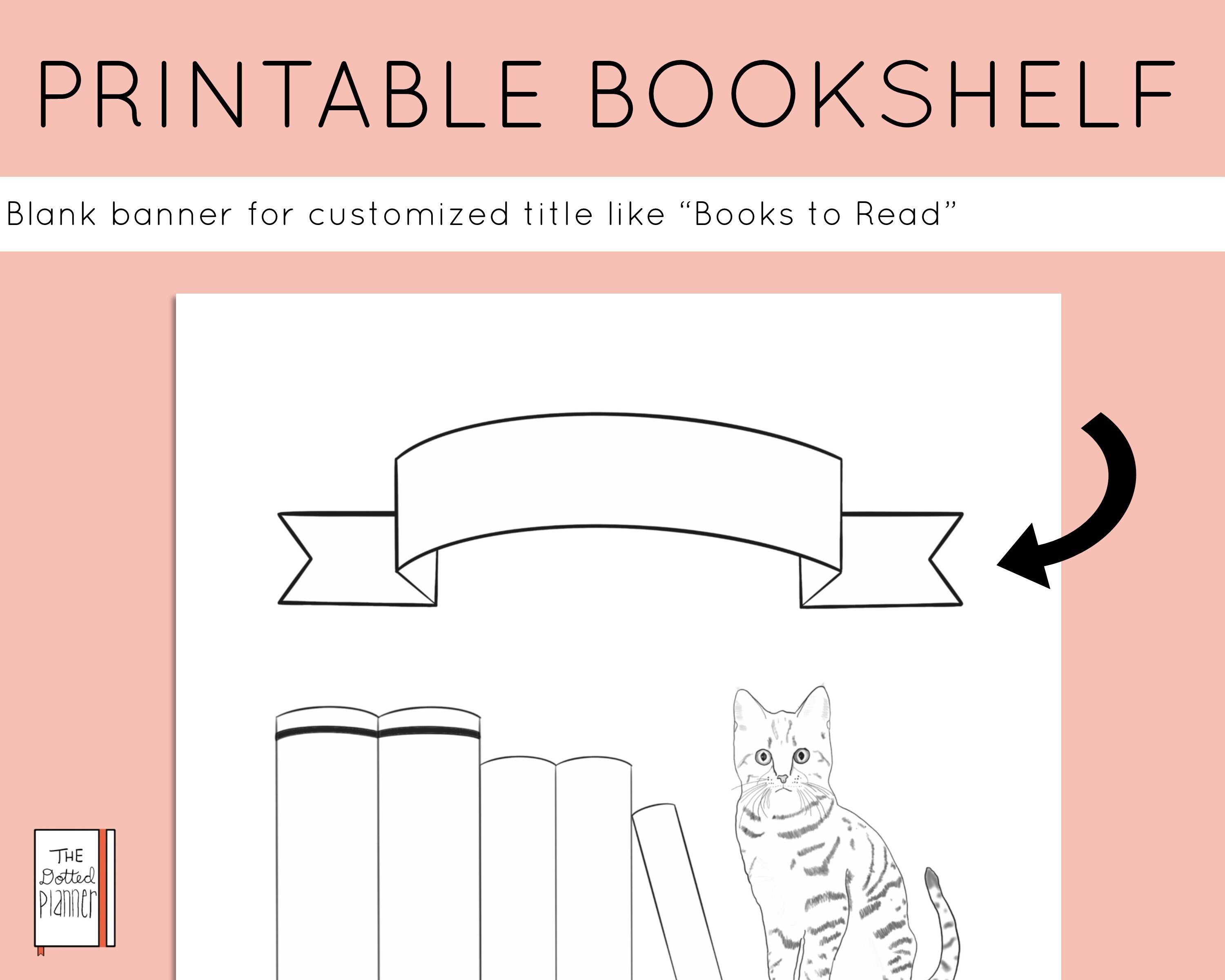 Bookshelf Printable Reading Planner Bookshelf - Etsy