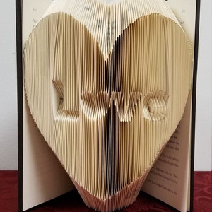 Book Folding Pattern - LOVE IN HEART