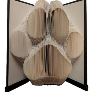 Book Folding Pattern - Dog Paw | Gift for Dog Lover, Pet Memorial, Paper Anniversary DIY, PDF Instant Download