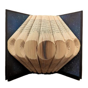 Book Folding Pattern - Moon Phases | Celestial Home Decor, Gift for Moon Lover, Boho DIY Book Art, PDF Instant Download