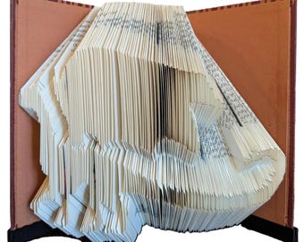 Molde para Dobradura de Livro - Dragão | Presente Fantástico, Decoração para Amantes de Livros, Artesanato DIY Exclusivo, Download Instantâneo em PDF