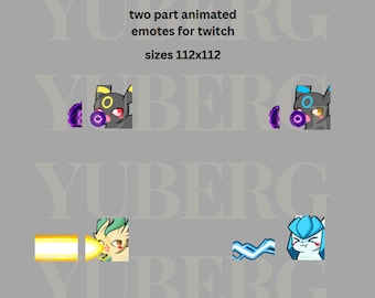 Animated twitch emotes, Leafeon, Umbreon, Glaceon, twitch emotes 2 parts, Pokemon