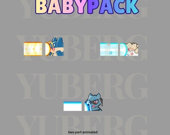 Animated 2 part twitch emotes, Munchlax, Togepi, Riolu, Pokemon