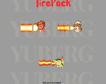 Animated twitch emotes, Vulpix, Growlithe, Cyndaquil, twitch emotes 2 parts, Pokemon