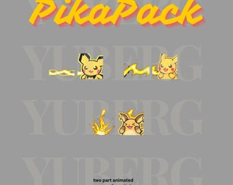 Animated twitch emotes, Pichu, Pikachu, Raichu, twitch emotes 2 parts, Pokemon