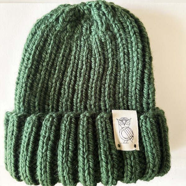 Hand Knitted Pure Merino Beanie