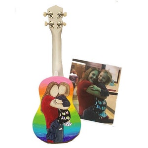 Hand-Painted Colorful Ukulele with Custom Picture