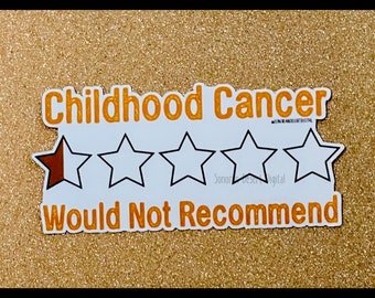Childhood Cancer Review Sticker