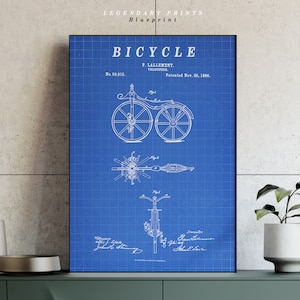 Bicycle Patent Print - Scientific Wall Art | Chalkboard - Vintage- Blueprint | Digital Download
