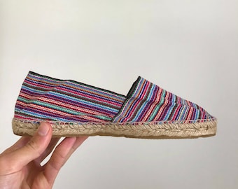 Colourful Striped, Lined Espadrilles