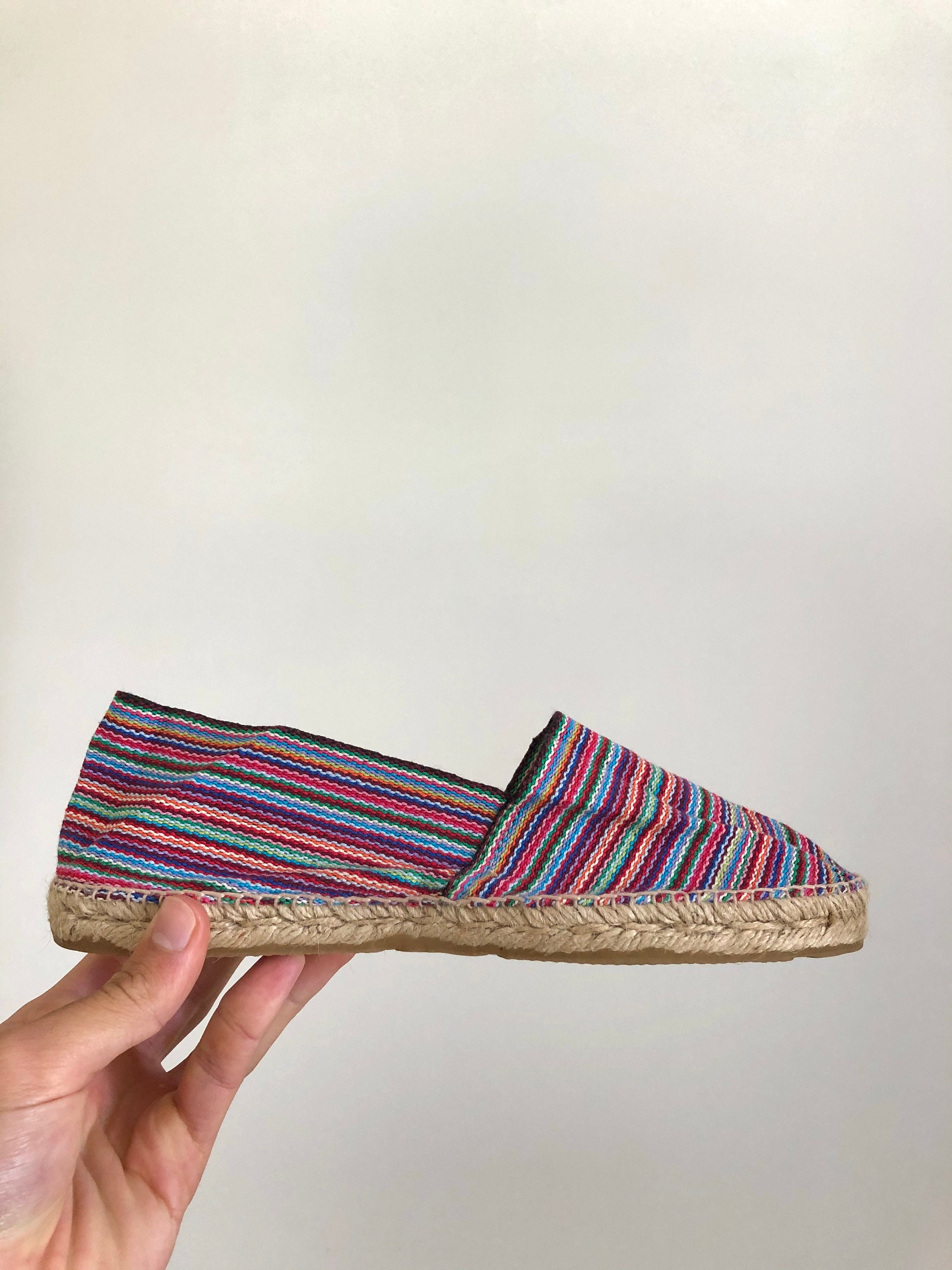 Espadrillas foderate a righe colorate Etsy Italia