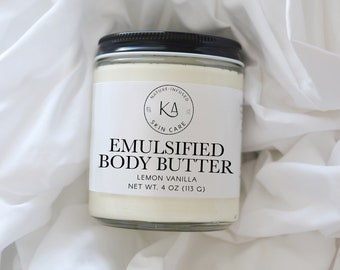 Emulsified Body Butter, Pick scent, Non greasy body butter, luxurious body lotion, scented body cream, gifts for her, mother's day gift