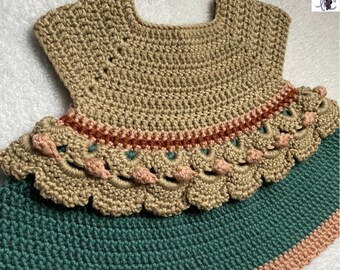 Princess Baby Dress – 0-3 Months – Newborn – Princess Dress – Handmade – Crochet – READY TO SHIP