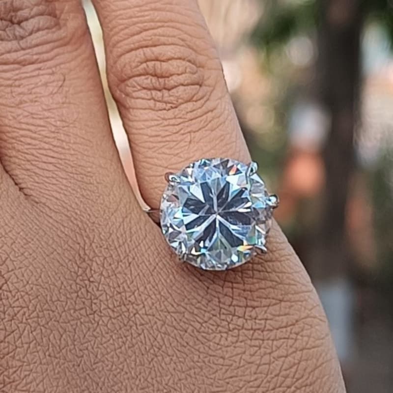 Huge Diamond Wedding Ring Etsy