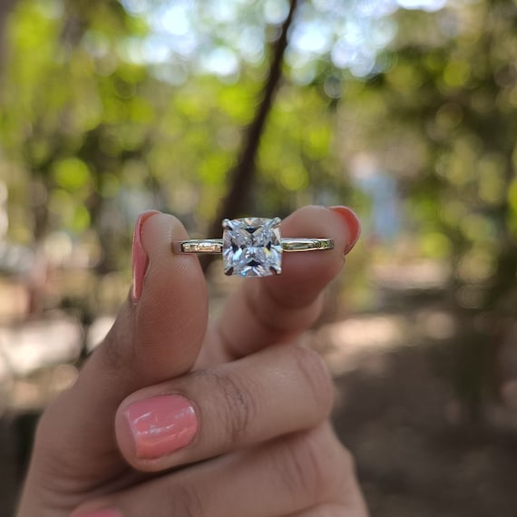 Carat (8mm) Cushion Cut Engagement Ring, Cushion Cut