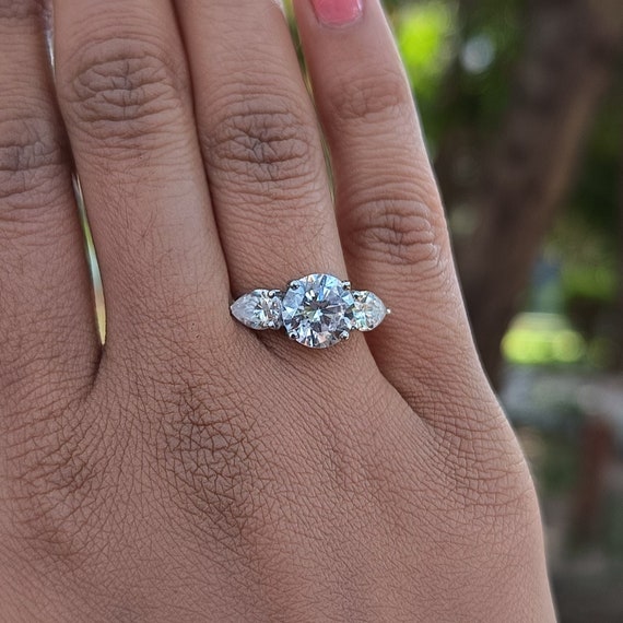 Sterling Silver 9mm Round Stone Ring- Available in 6 Stones Sterling Silver 9mm Round Stone Ring- Available in 6 Stones