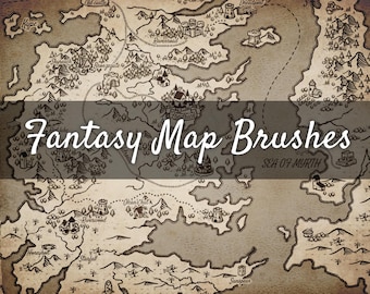 Procreate brushes for fantasy map