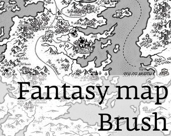 Procreate brushes for fantasy map