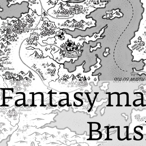 Procreate brushes for fantasy map