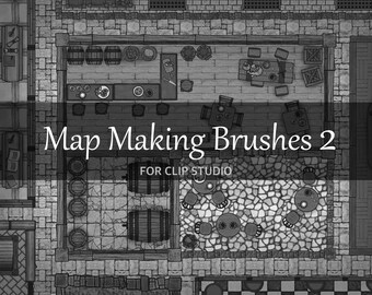 Map Making Brushes for Clipstudio