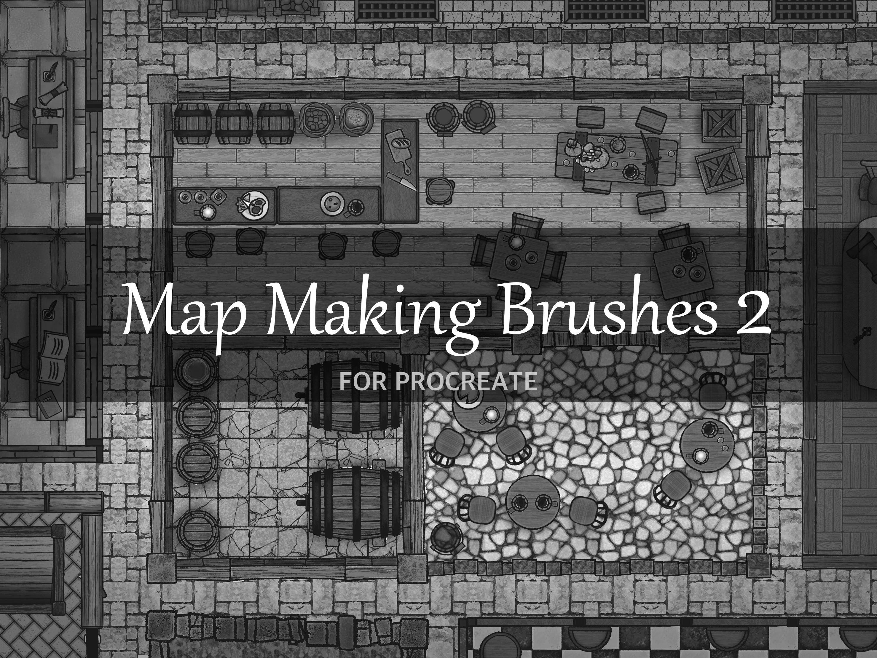 Procreate Map. House Map Making Brushes for Procreate - Etsy