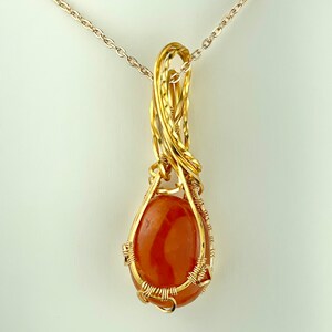 Carnelian and Gold Pendant