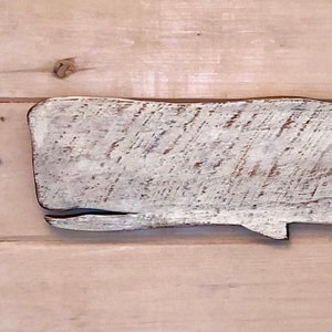 Medium Rough Sawn Wooden Distressed Finish Folk Art Whale | 31 inches | Nautical Coastal Beach Decor | Wooden Whale | Perfect Gift