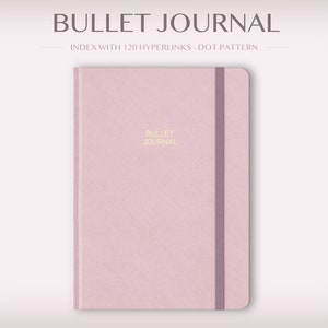 Bullet Journal, Dotted, Blank, Index, 120 hyperlinks, Undated, Digital, GoodNotes, PDF.