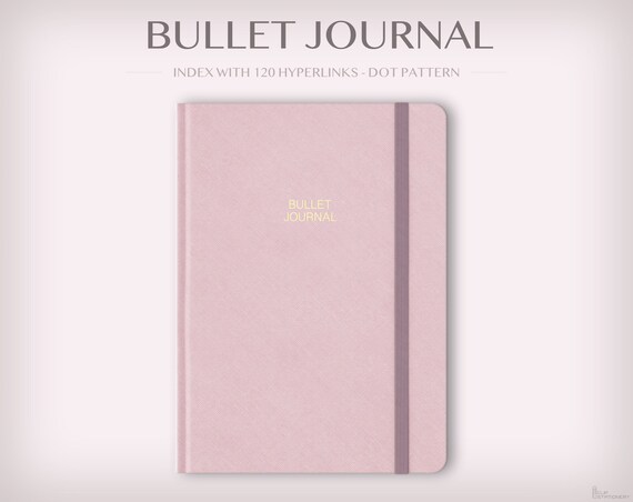 Bullet Journal, Dotted, Blank, Index, 120 hyperlinks, Undated, Digital, GoodNotes, PDF.