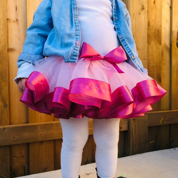 Tutu skirt-Birthday-Girls-Tule-First Birthday-Ballerina-Skirt-Babies- Baby-Princess tutu-Babygirl tutu-Todler tutu-Pink tutu-Birthday Outfit