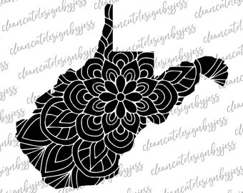 Download West Virginia Mandala Etsy