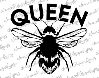 Queen Bee, boss lady, girl boss, honey bee, SVG, cut ready digital file, Cricut file