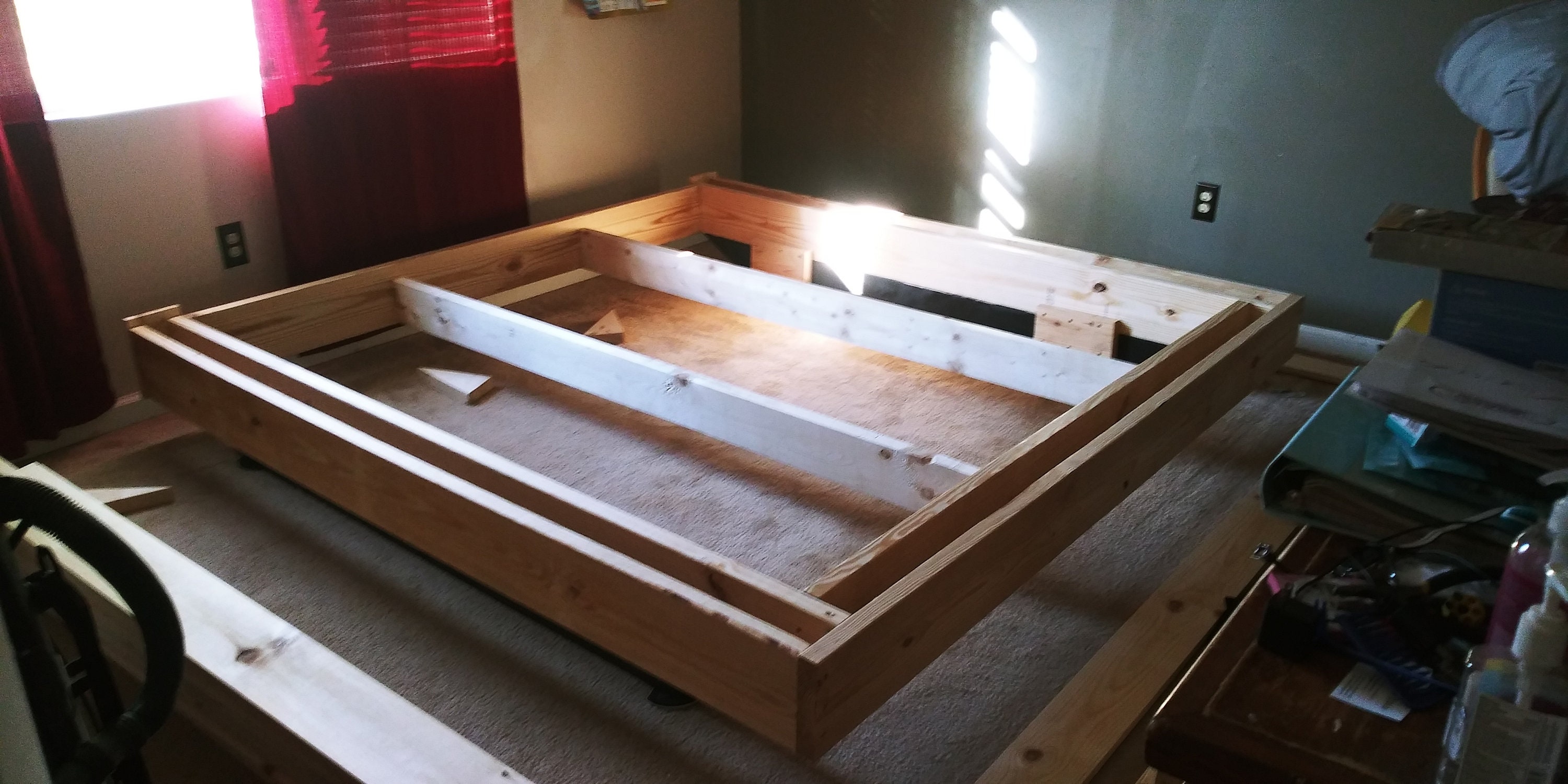 Floating King Platform Bed Woodworking Plans Etsy
