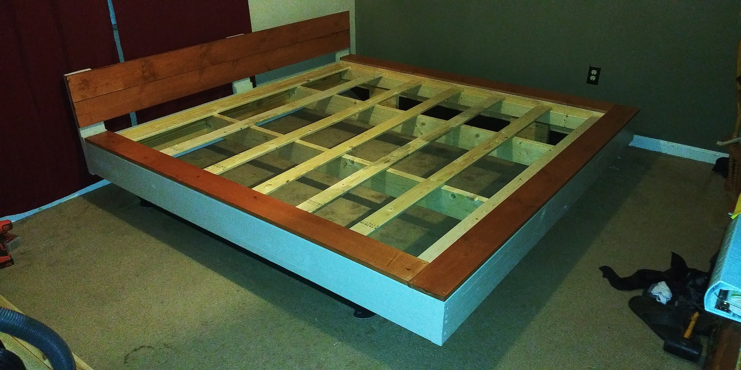 Floating King Platform Bed Woodworking Plans Etsy